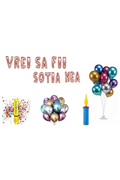 OEM Set baloane „Vrei să te căsătorești cu mine”, decor tort, 78 buc, Wili To...