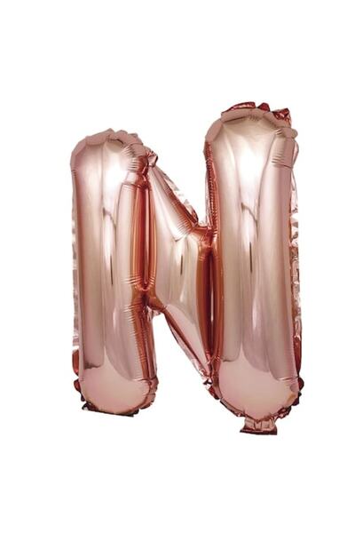 OEM Balon folie metalică auriu-roz, litera N, 40 cm (Mirific Party)