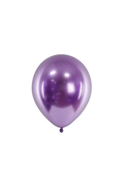 DECO Set 5 baloane din latex cromat, DOMI PARTY & GIFTS Mov, 30 cm