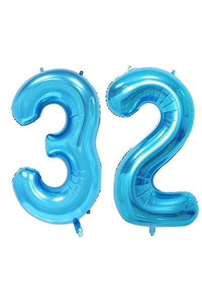 OEM Set 2 baloane folie, ESB, Albastru, aniversare 32 ani, 100 cm