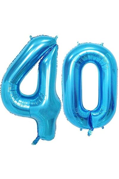 OEM Set 2 baloane folie, ESB, Albastru, aniversare 40 ani, 100 cm