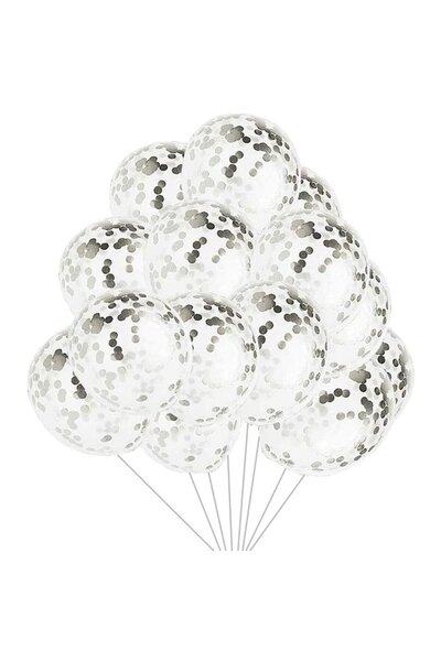 OEM Set of 36 balloons, Happy Birthday anniversary 50 years, foil numbers 100 cm, silver