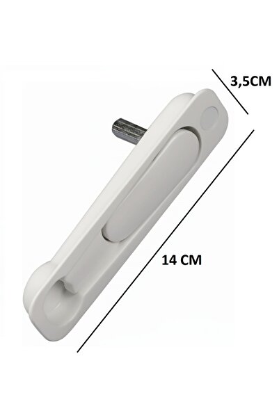 EGE STAR Gömme Gizli Sürme Kolu –Beyaz Renk- PVC & Alüminyum Kapı Pencere Uyumlu – 5 ADET