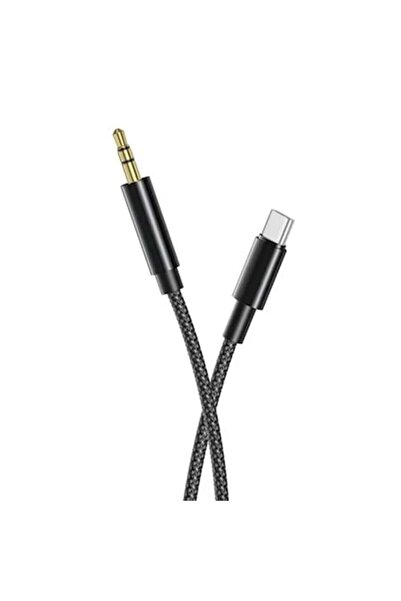 FONIX Audio Adapter Cable from Type-C to 3.5mm Jack, 1m Length, Nylon, Black