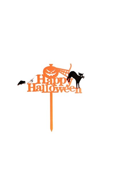 OEM Decor tort Halloween fericit, negru și portocaliu, m3