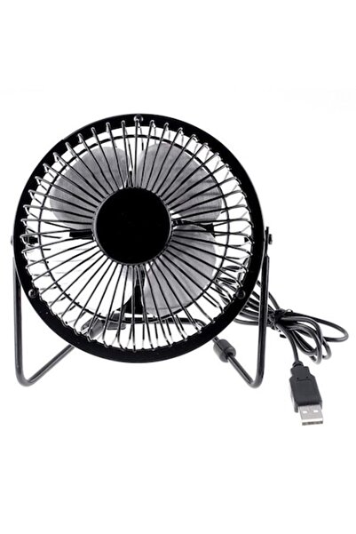 OEM Mini Desk Fan, Metallic, USB, 20x10.5x20.3 cm