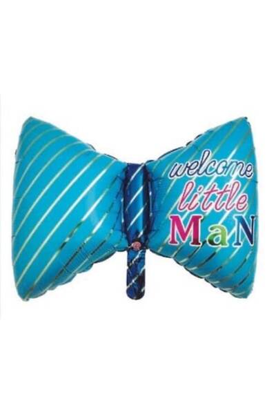 OEM Balon folie „Bun venit, omuleț” albastru 75 cm