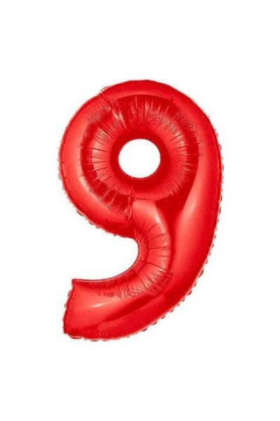 Domi Smart Business Balon folie metalică numărul 9, Domi Party&Gifts, roșu, 1...