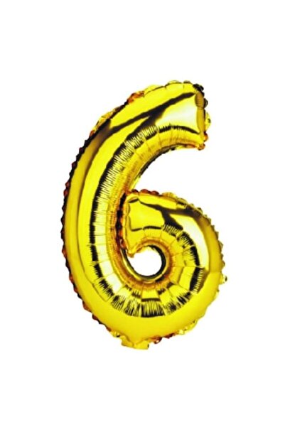 OEM Balon numărul 6, Auriu, 100cm