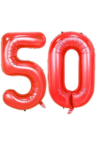 OEM Σετ 2 μπαλόνια αλουμινίου, ESB, Κόκκινο, 50 χρόνια, 105 cm