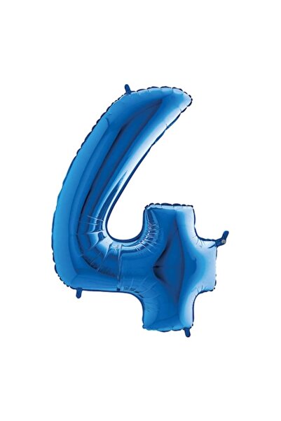 CAM TOYS Φολιδωτό μπαλόνι, αριθμός 4, μπλε, 100 cm