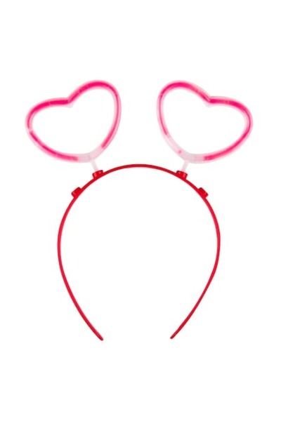 exaltus Bandă de păr cu urechi și 2 inimioare luminoase strălucitoare, pentru...