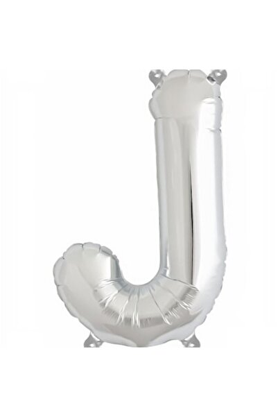 OEM Balon folie litera J, ESB, 40 cm, argintiu