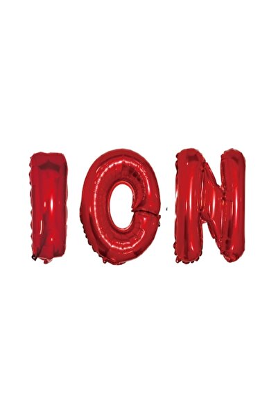 OEM Σετ μπαλόνια με το όνομα Ion, κόκκινο, 40 εκ.