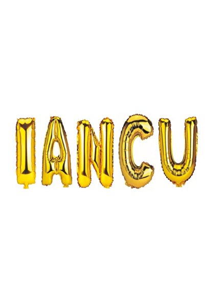 OEM Set baloane cu numele „Iancu”, aurii, 40 cm