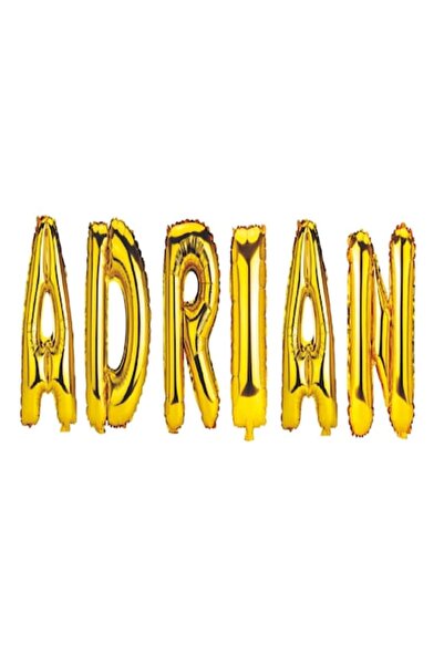 OEM Set Baloane Litere Nume Adrian, Auriu, 40Cm