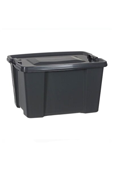 OEM Κουτί αποθήκευσης, πλαστικό, με καπάκι, γκρι, 30L