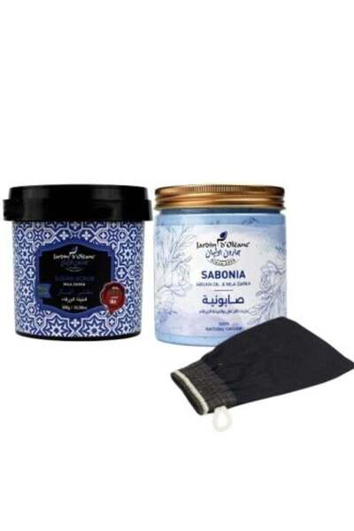 Jardin Oleane مجموعة تقشير وتفتيح الجسم من بلو إنديجو، 3 قطع