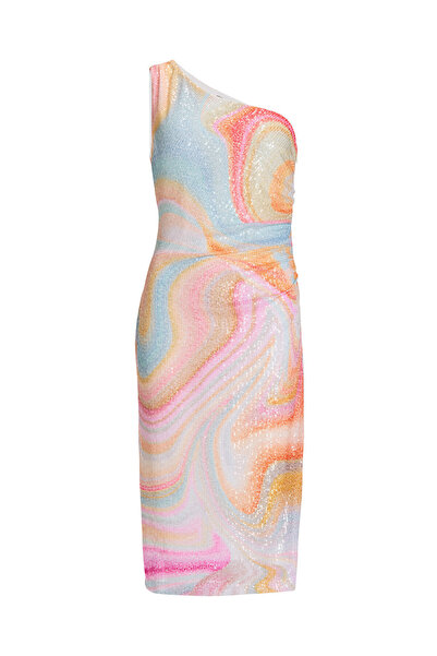 Swing Γυναικείο Φόρεμα Κοκτέιλ 5AI18800 Πολύχρωμο