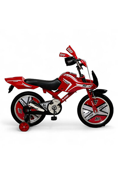 ALBADER Kids Bike 16 Inch Motorcycle Design, Bicycle With Motorcycle Sound Effects, Bike With Leather Seat