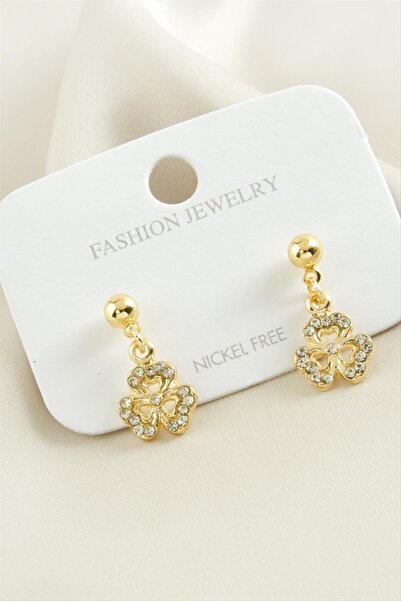 Seçkin Trend Clover Jewelled Earrings