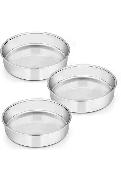 The Bros مجموعة قوالب الكيك مقاس 8 بوصات، مكونة من 3 قوالب دائرية من الفولاذ ...