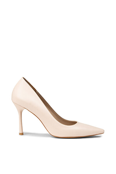 Deery Women's Beige Stiletto Heeled Shoes