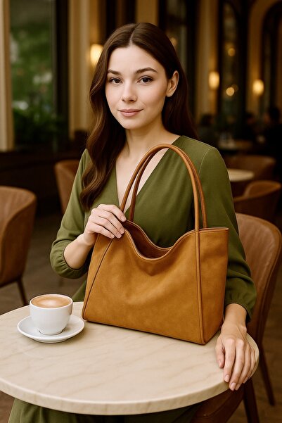 ESTUTE Luxury Suede Shoulder and Casual Tote Bag