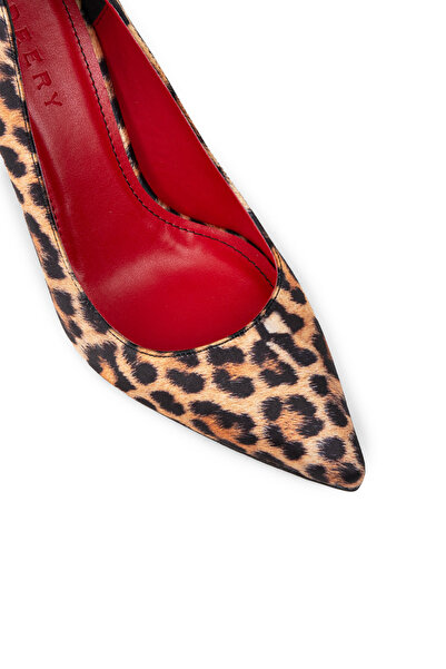 Deery Women's Leopard Patterned Stiletto Heeled Shoes