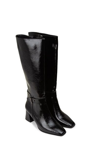 Deery Women's Patent Leather Black Boots