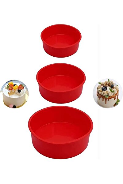 The Bros 3 قطع من قوالب الكيك المصنوعة من السيليكون، مقاس 4 6 8 بوصة، دائرية ...