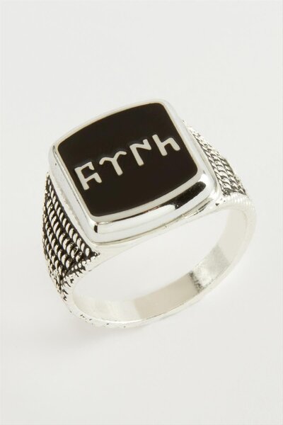 makay خاتم رجالي معدني مكتوب عليه Gokturk