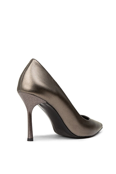 Deery Pantofi cu toc stiletto de culoare platină pentru femei