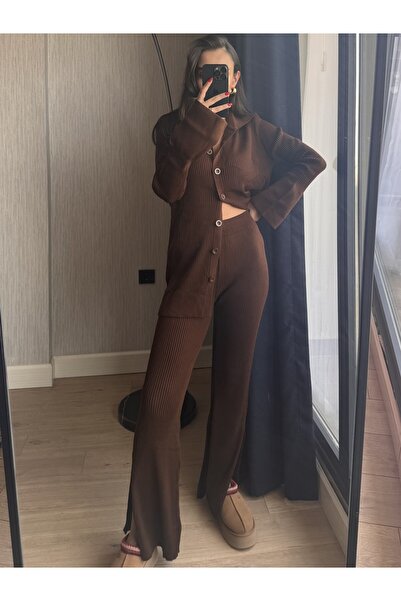 nowglamup Brown Knitwear Set