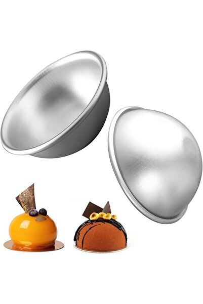 The Bros قالب كيك قبة مقاس 4 بوصات - قالب نصف كروي من الألومنيوم غير اللاصق ل...