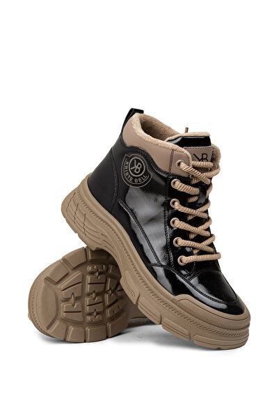 Deery Women's Black Patent Leather Boots