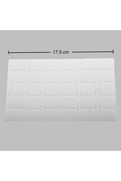 ZERO LAND علبة خواتم من الإسفنج تحتوي على 24 قطعة - لون أبيض