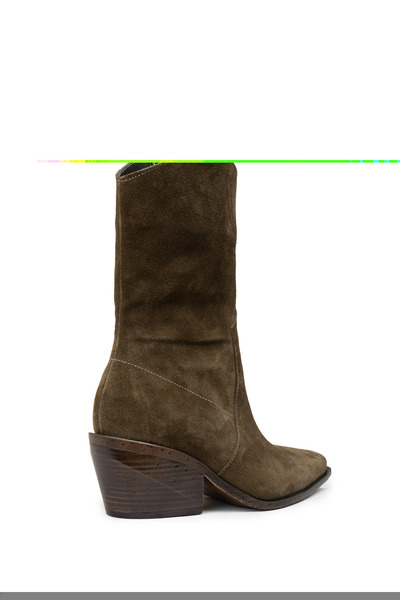 Deery Women's Genuine Suede Khaki Western Boots