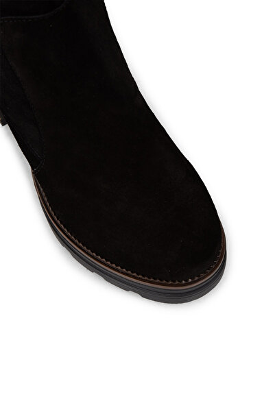 Deery Kadın Hakiki Süet Siyah Platform Bot