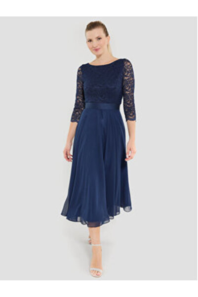 Swing Γυναικείο φόρεμα κοκτέιλ 77761710 Μπλε σκούρο