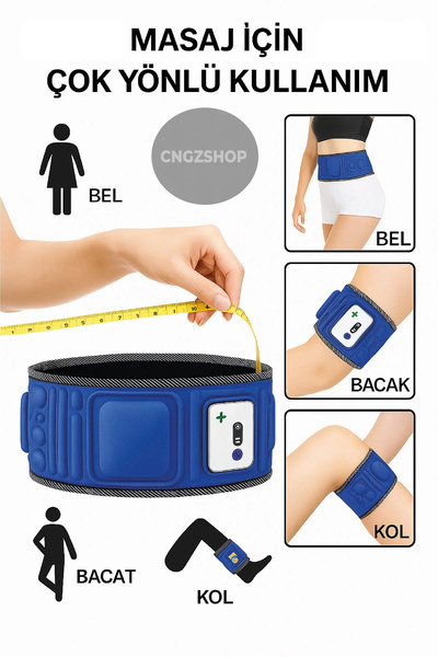 CNGZSHOP Titreşimli Masaj ve Kemeri – 5 Motorlu Elektrikli Bel, Karın ve Baca...