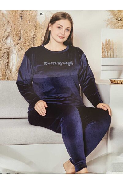 Modella Life Velvet Battal Size Mother Pajama Set 224