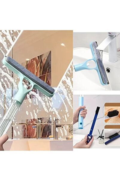 savory home 4’ü 1 Arada Çift Taraflı Çok Amaçlı Cam Temizleme Kazıyıcı ve Sil...