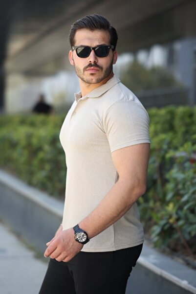 HAZEGO Чоловіча футболка з коротким рукавом і коміром