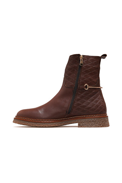 Mammamia Kadın Hakiki Deri Casual Günlük Bot 25k D25kb-8585 Z Kahve