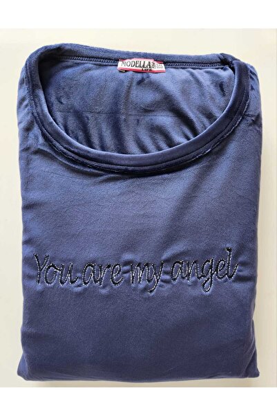 Modella Life Velvet Battal Size Mother Pajama Set 224