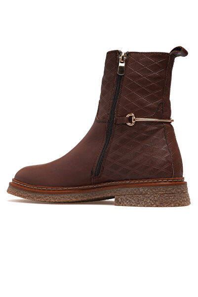 Mammamia Kadın Hakiki Deri Casual Günlük Bot 25k D25kb-8585 Z Kahve