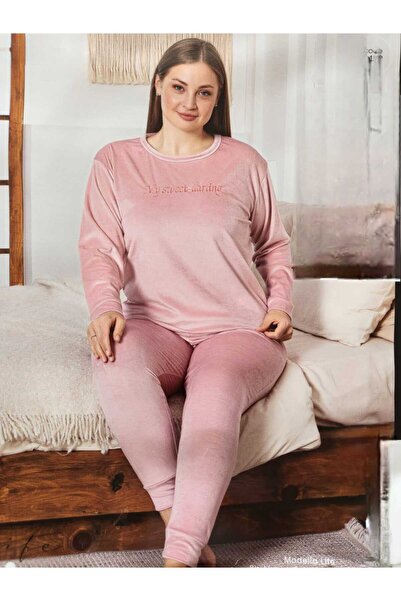 Modella Life Velvet Battal Size Mother Pajama Set 224