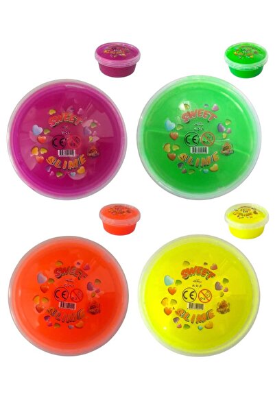Oyunsal سلايم برتقالي - أصفر - كرز - أخضر سلايم حلو - 4 قطع سلايم منفوش بألوا...