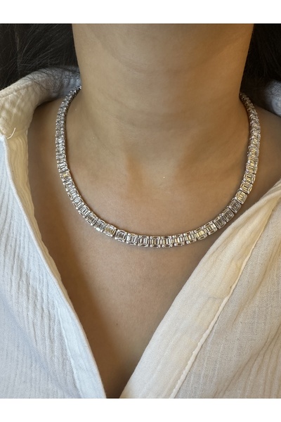 SÜKSE JEWELRY Kadın İthal Mini Baget Gümüş Set